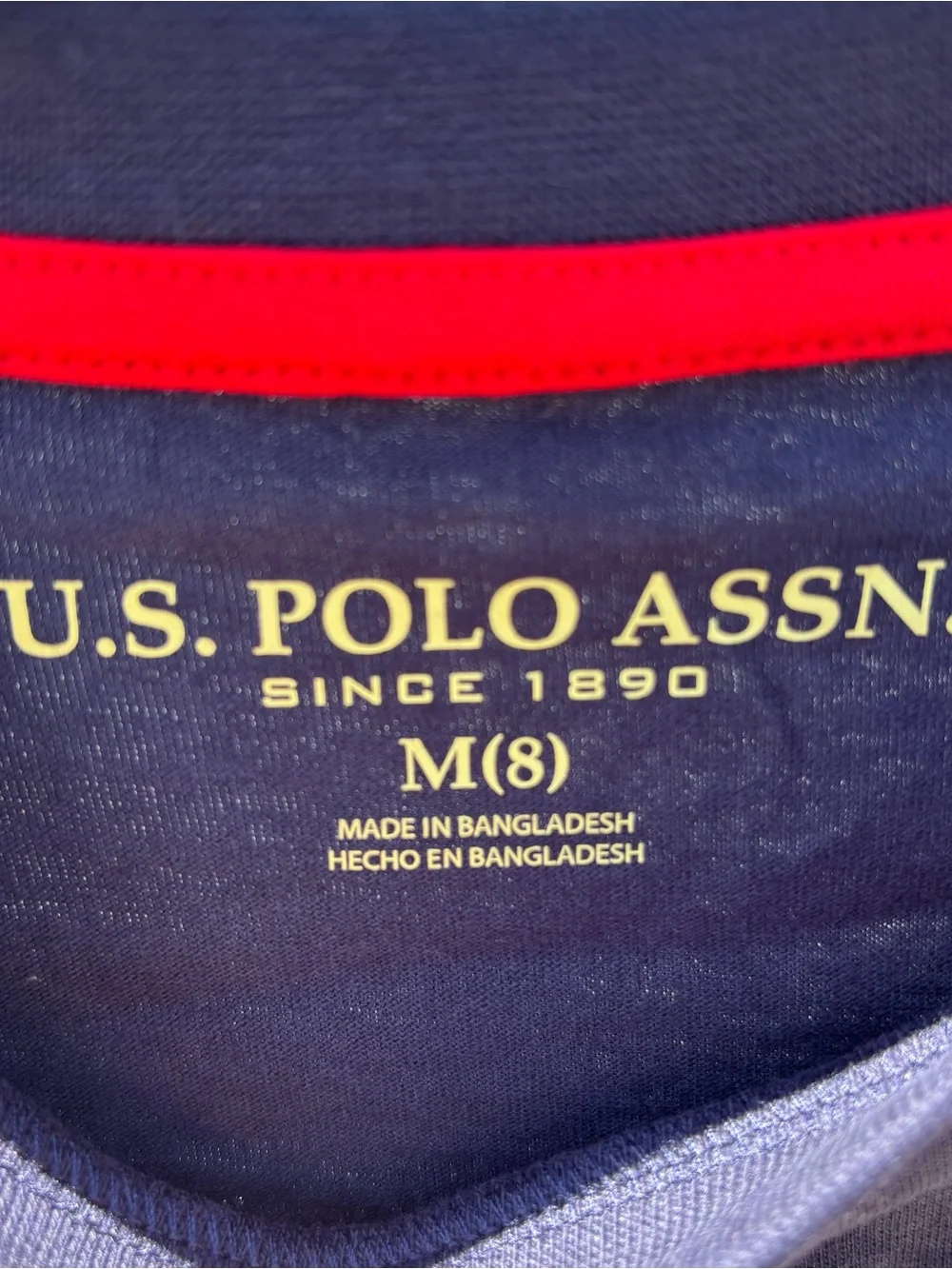 U.S. Polo Assn. Navy Tee with Red, White & Blue Flag Graphic